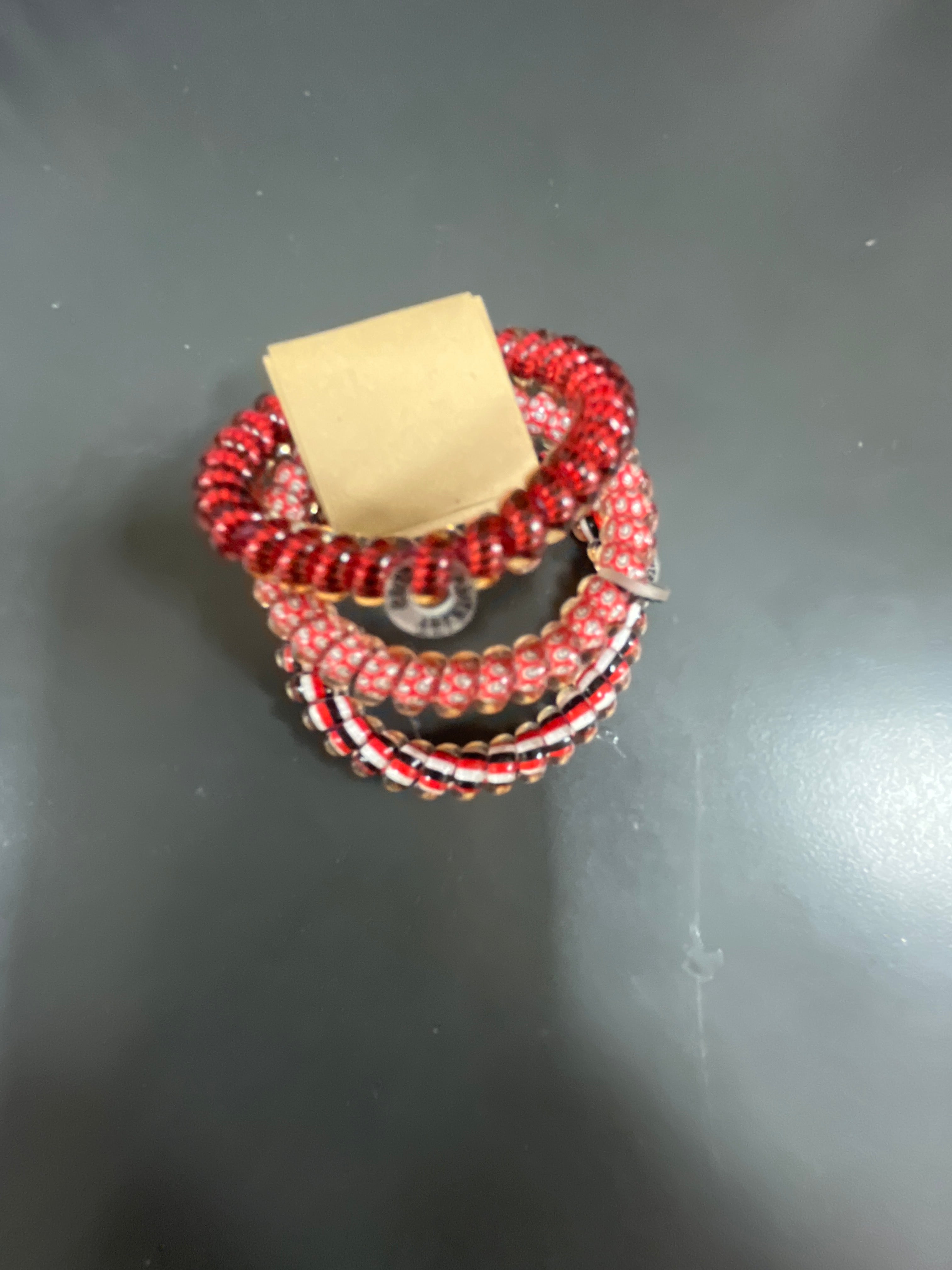 Red & Black Game Day Small Hair Ties