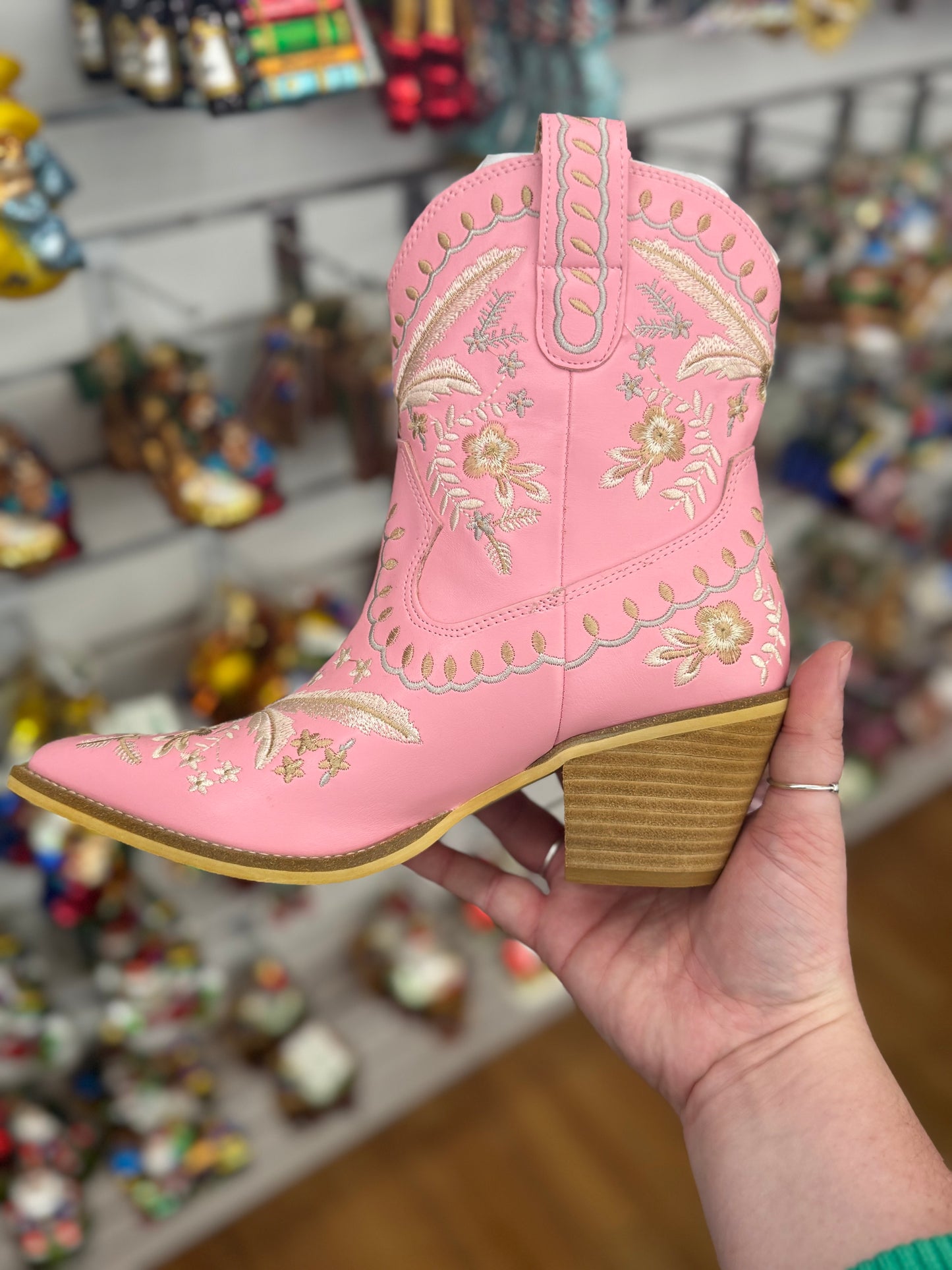 Corral Pink Embroidered Western Boots