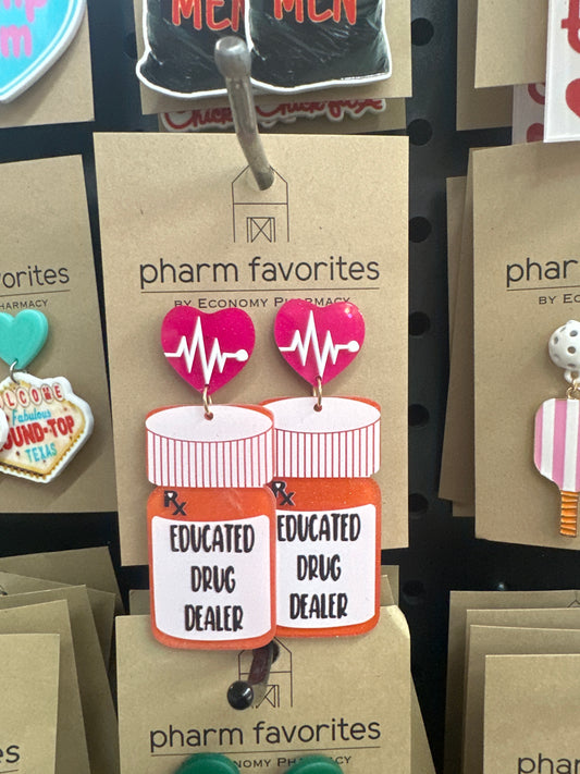 EDUCATED DRUG DEALER EARRINGS