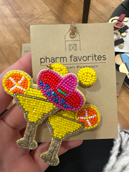 SOMBRERO MARGARITA BEADED EARRINGS