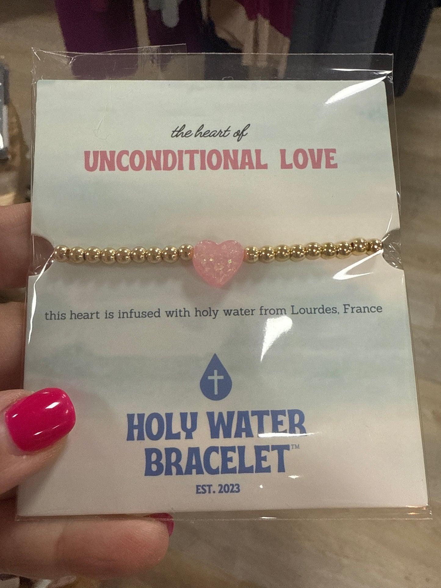 HOLY WATER UNCONDITIONAL LOVE PINK HEART GOLD