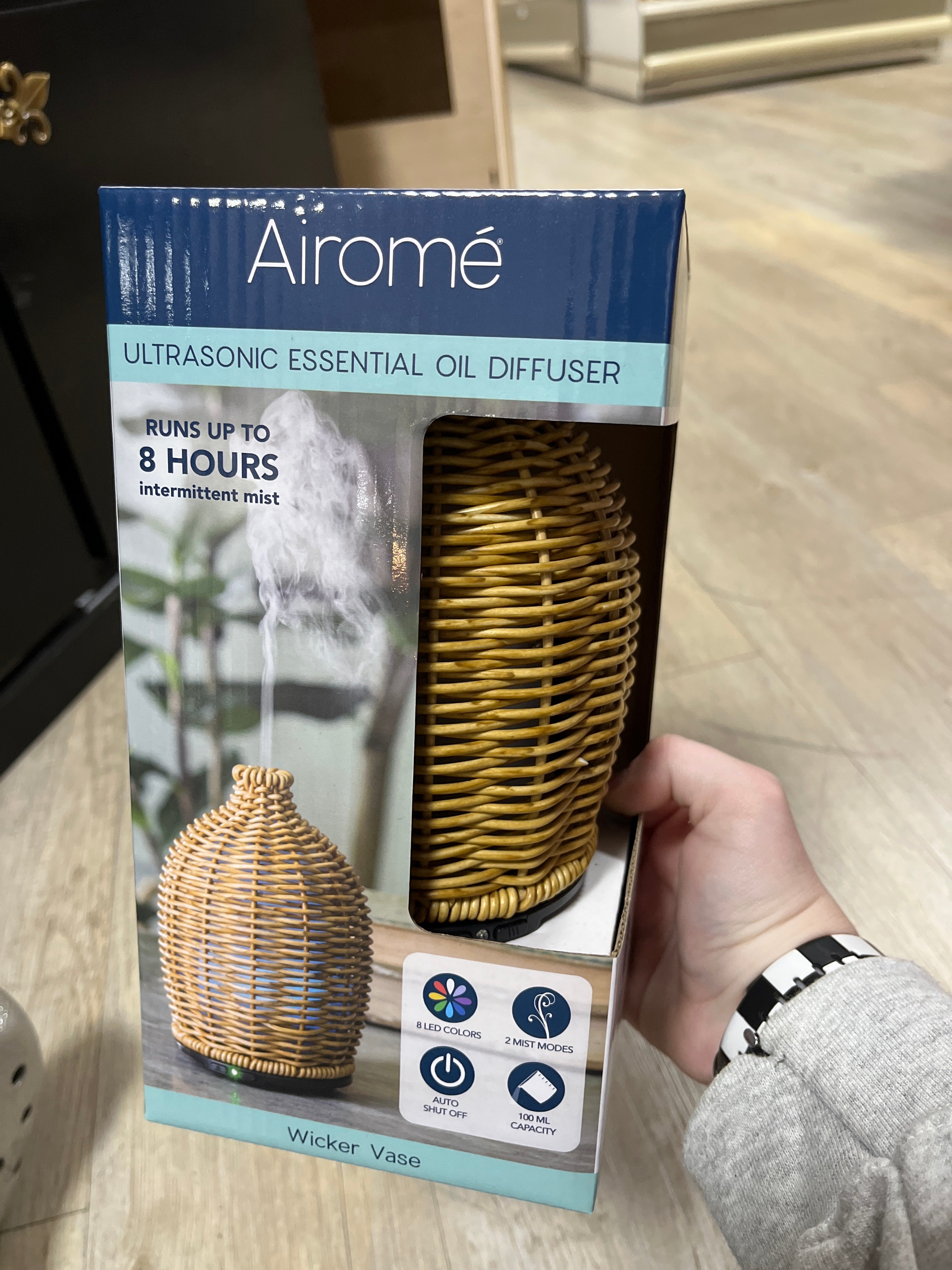 ULTRASONIC DIFFUSER - WICKER VASE - MEDIUM
