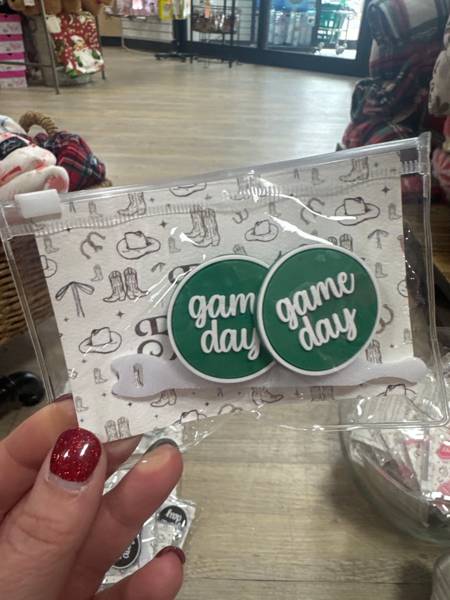BOOT BUTTONS - GAME DAY - GREEN