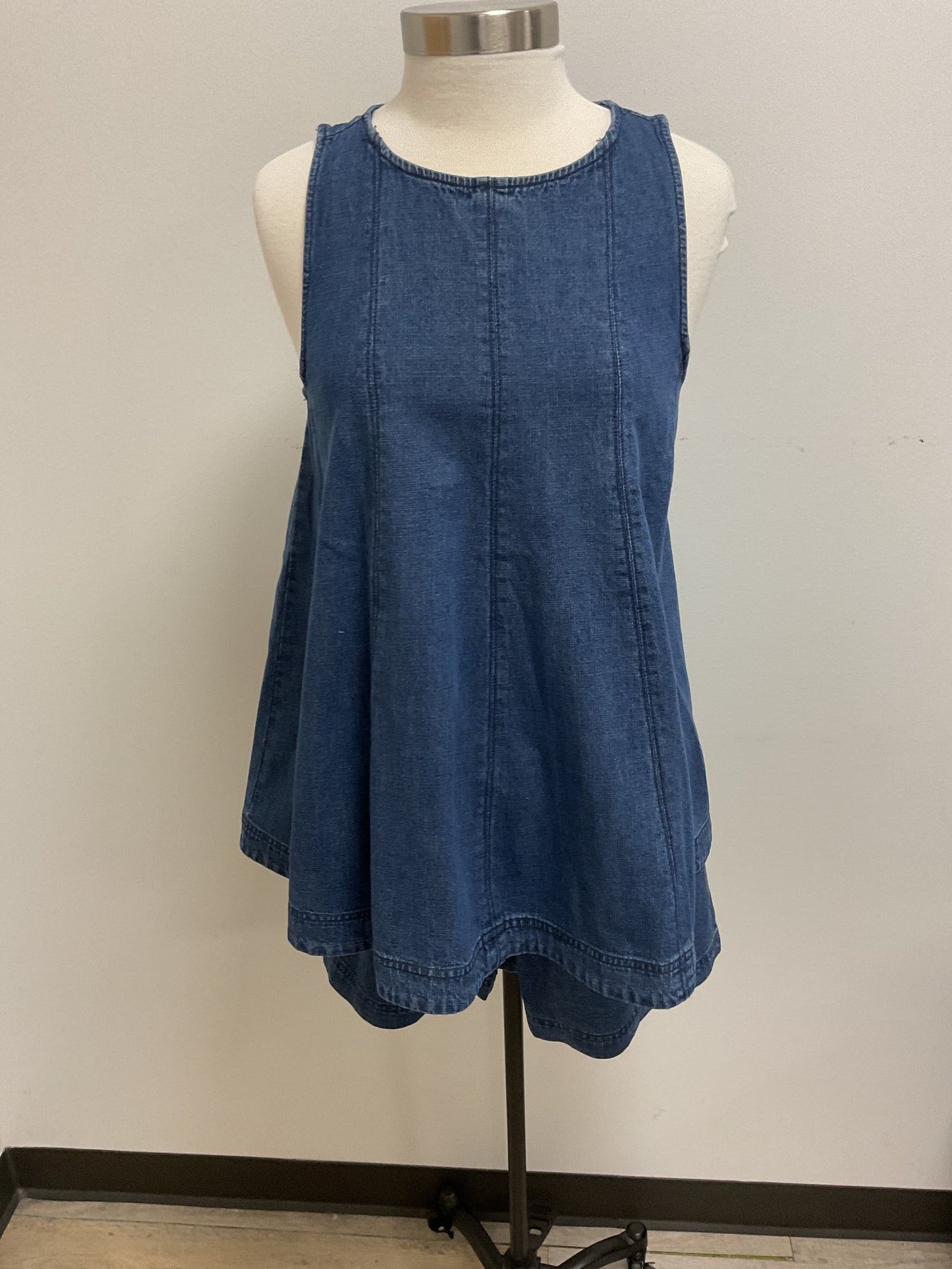 DENIM SLEEVELESS TOP AND SHORTS 2 PC. SET