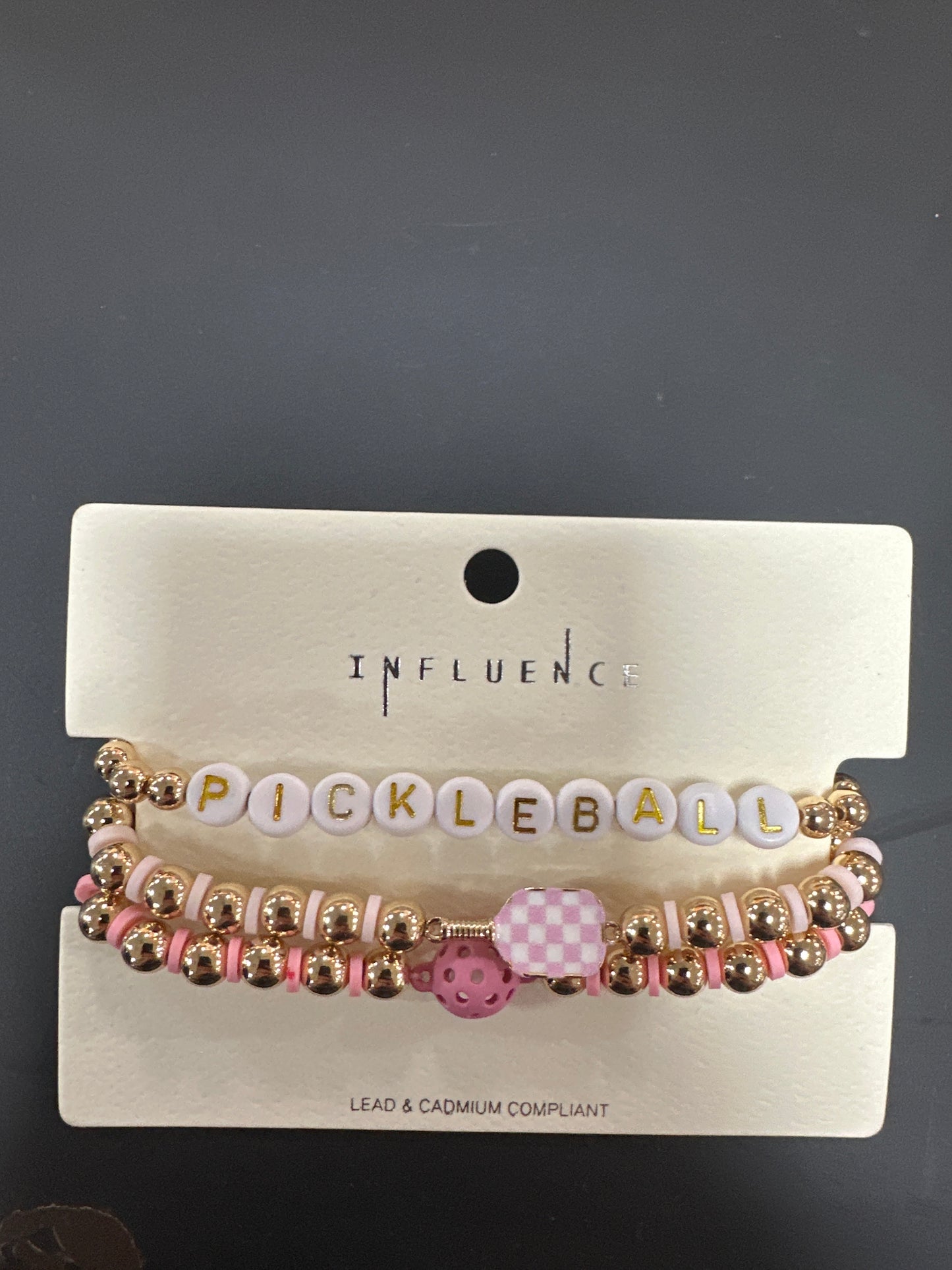 PICKLEBALL BRACELET TRIO - PINK