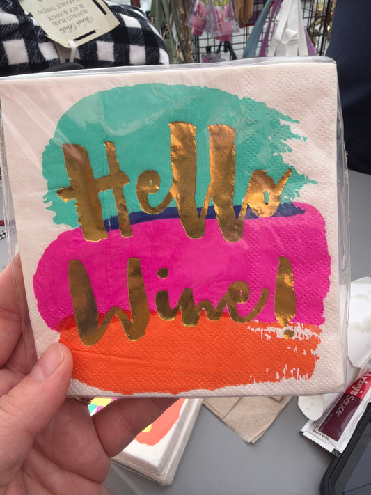 HELLO WINE! NAPKINS
