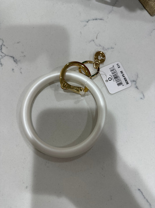 SILICONE BIG O KEY RING - MARSHMELLO PEARLIZED