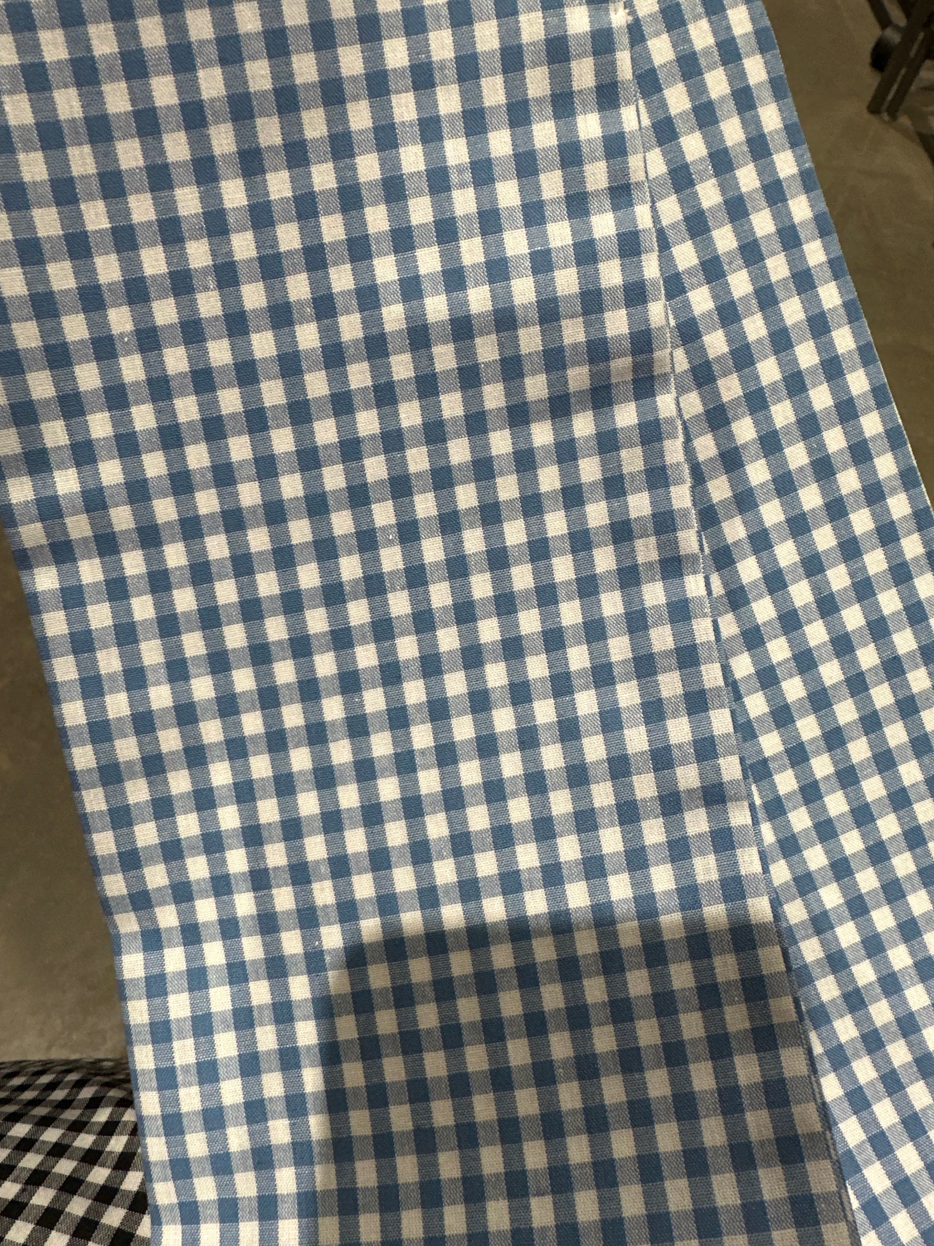 Blue Gingham Wreath Scarf