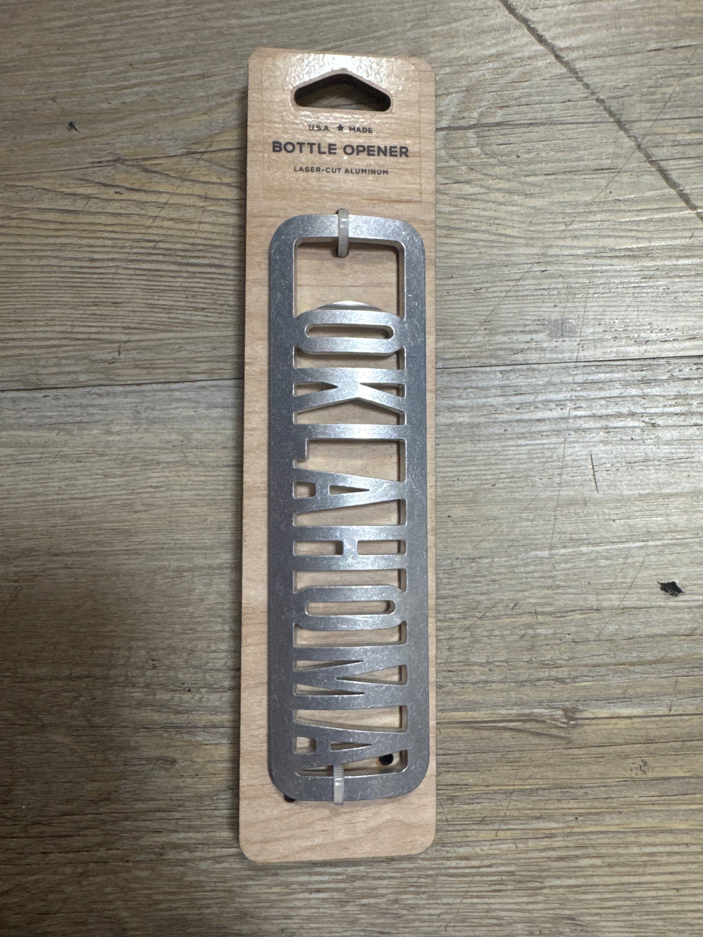 BOTTLE OPENER - ALUMINUM OKLAHOMA