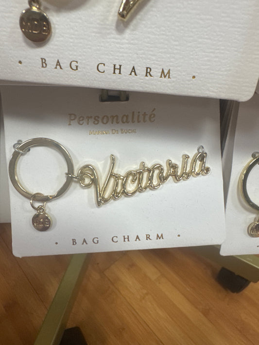 BAG CHARM KEYCHAIN - VICTORIA