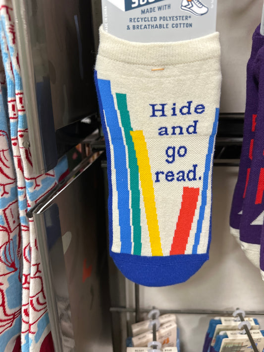 SNEAKER SOCKS - HIDE & GO READ - L/XL