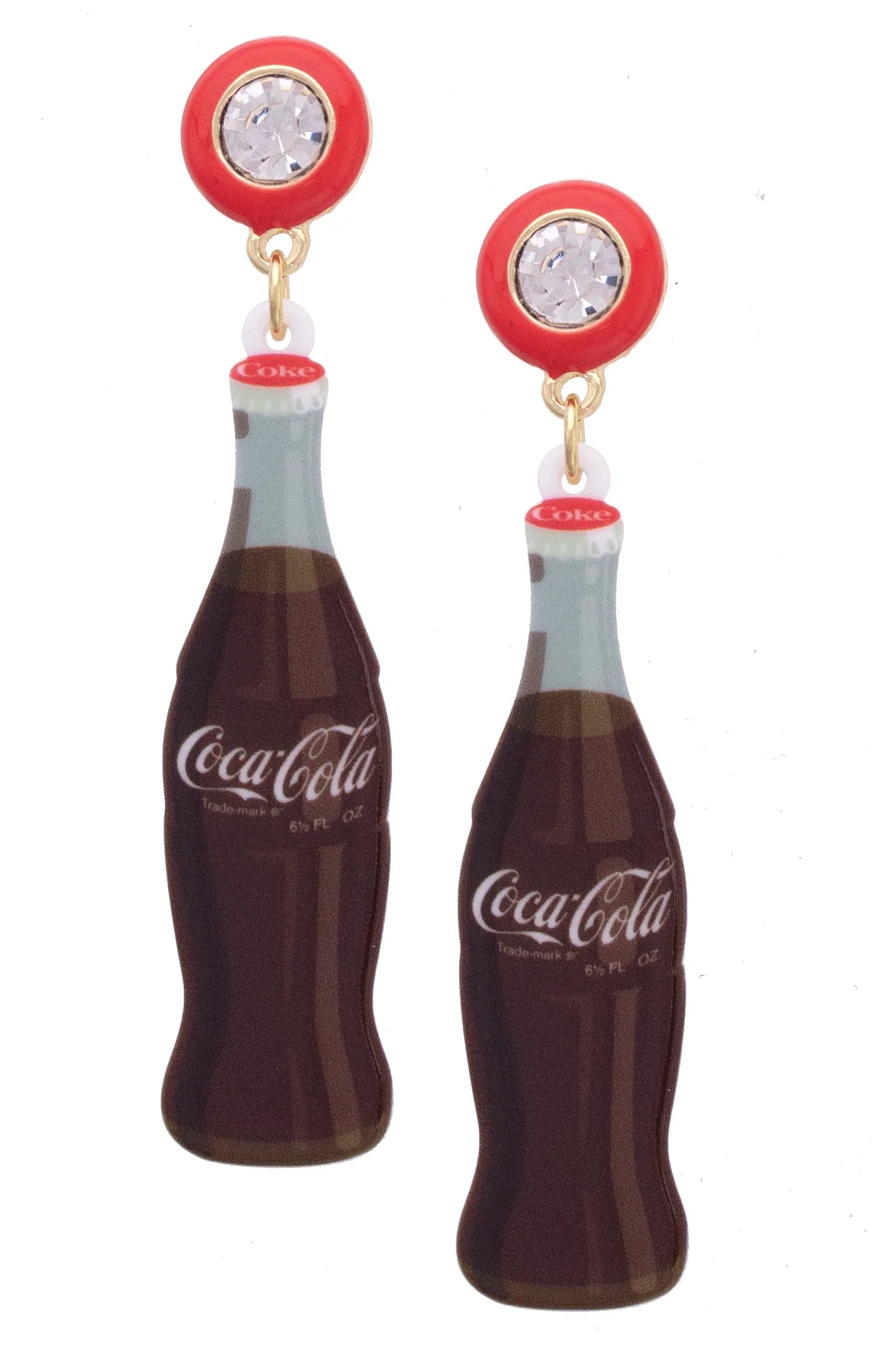 VINTAGE COKE BOTTLE RESIN EARRINGS
