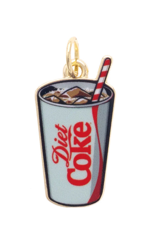 DIET COKE FOUNTAIN DRINK CHARM - GREY/RED
