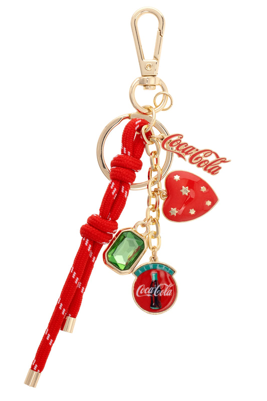 COCA COLA CLUSTER BAG CHARM - RED