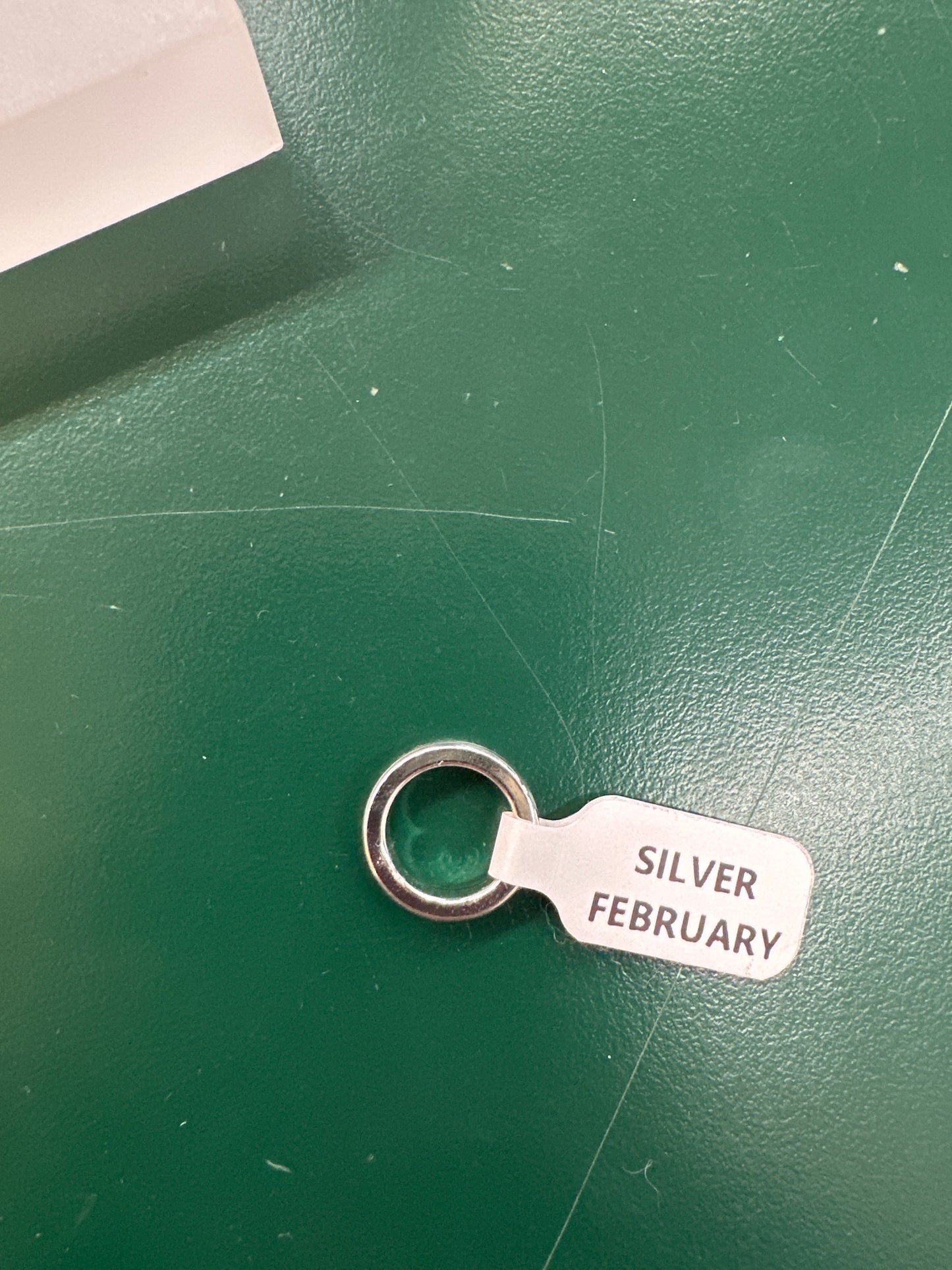 BIRTHSTONE CHARM - SILVER - FEBRUARY