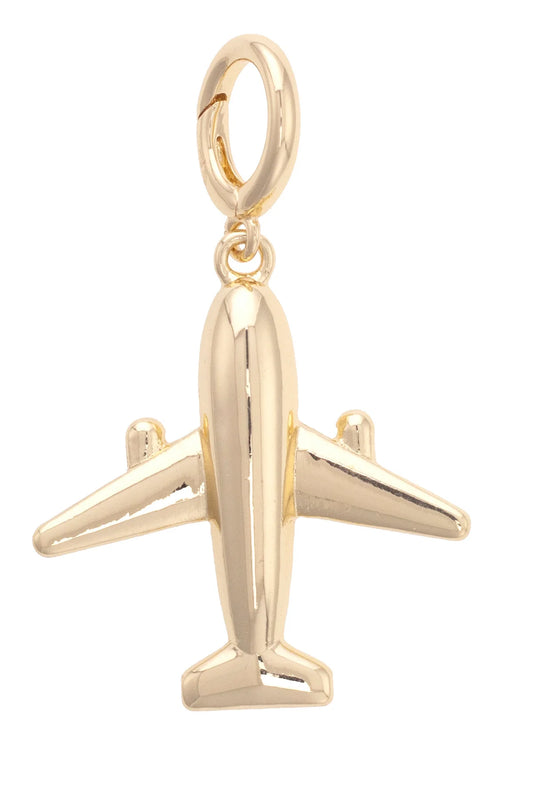 JET SETTER PENDANT CHARM - GOLD