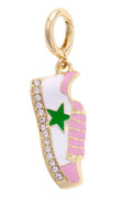 STAR SNEAKER PENDANT CHARM - PINK/WHITE/GREEN