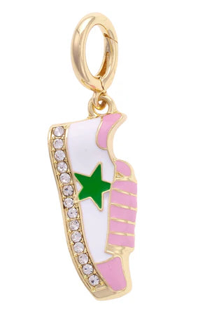 STAR SNEAKER PENDANT CHARM - PINK/WHITE/GREEN