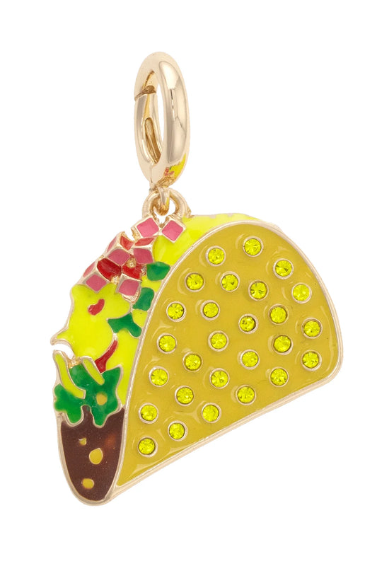 CRUNCHY TACO ENAMEL PENDANT CHARM