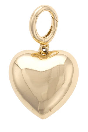PUFFY HEART PENDANT CHARM - GOLD