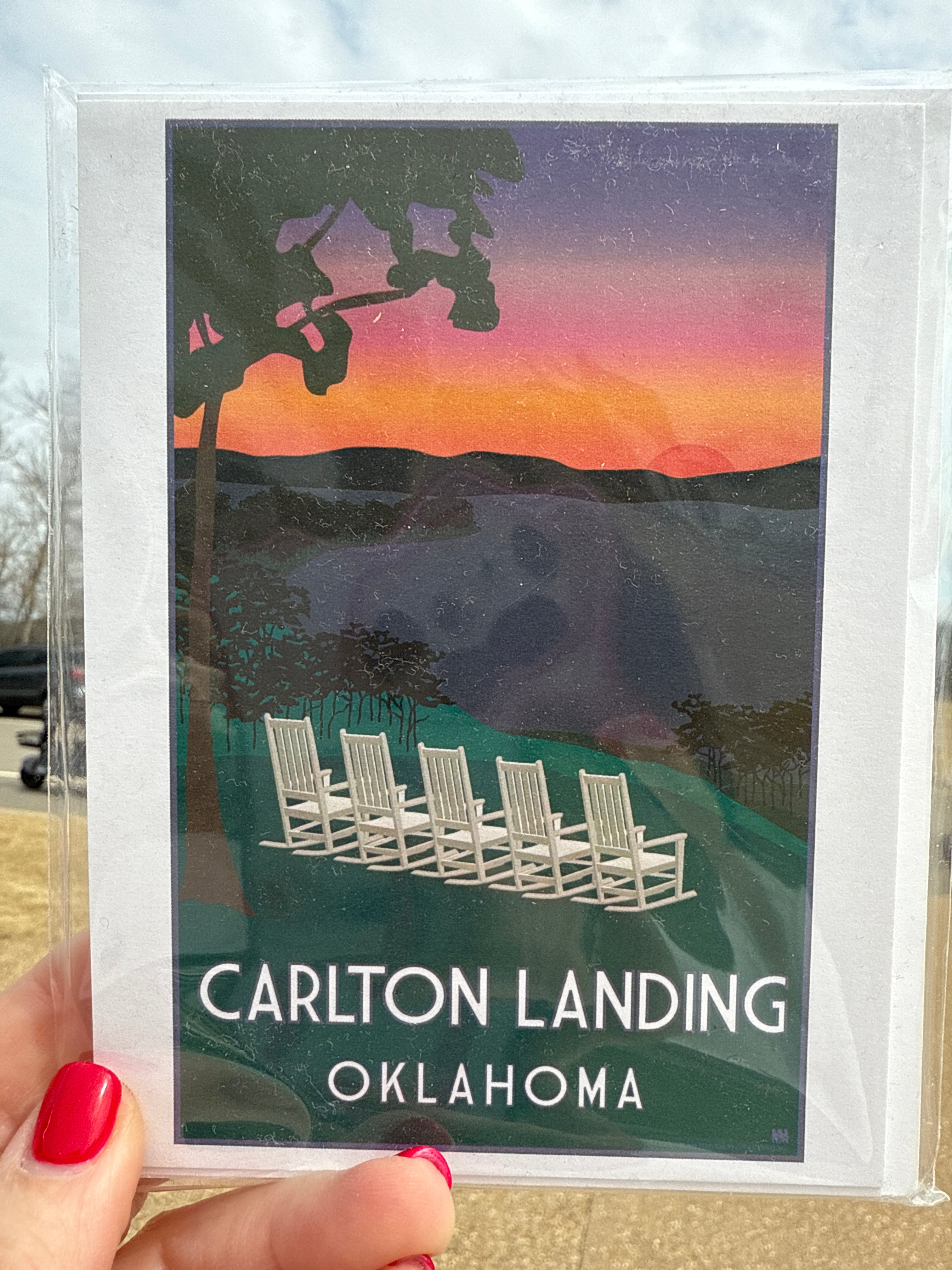 CARLTON LANDING, OKLAHOMA NOTECARDS 8PC