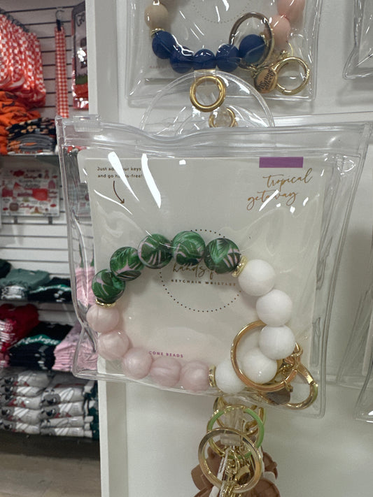 HANDS FREE KEYCHAIN WRISTLET - TROPICAL GETAWAY
