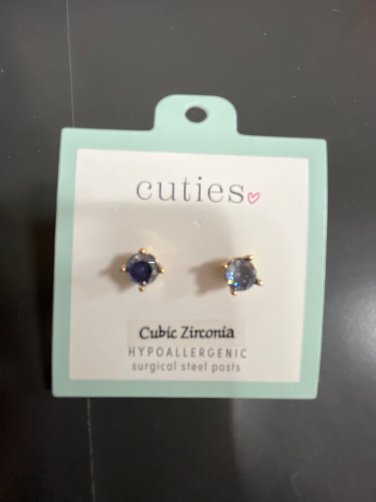 SPARKLING DENIM HUE CRYSTALS EARRINGS