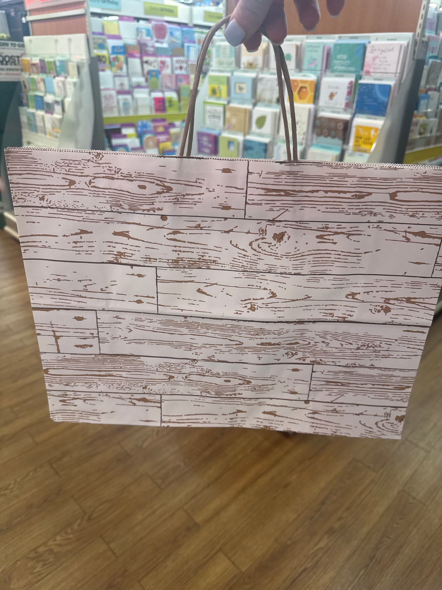 GIFT BAGS DISTRESSED WOOD PAPER LARGE BAG