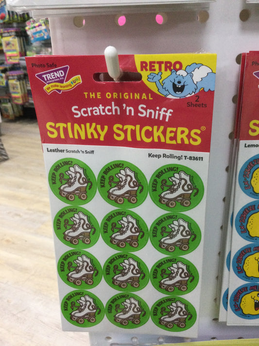 SCRATCH N SNIFF STINKY STICKERS - LEATHER