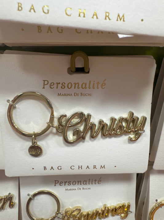 BAG CHARM KEYCHAIN - CHRISTY