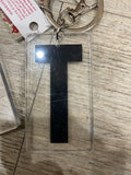 MARQUEE LETTER KEYCHAIN - T