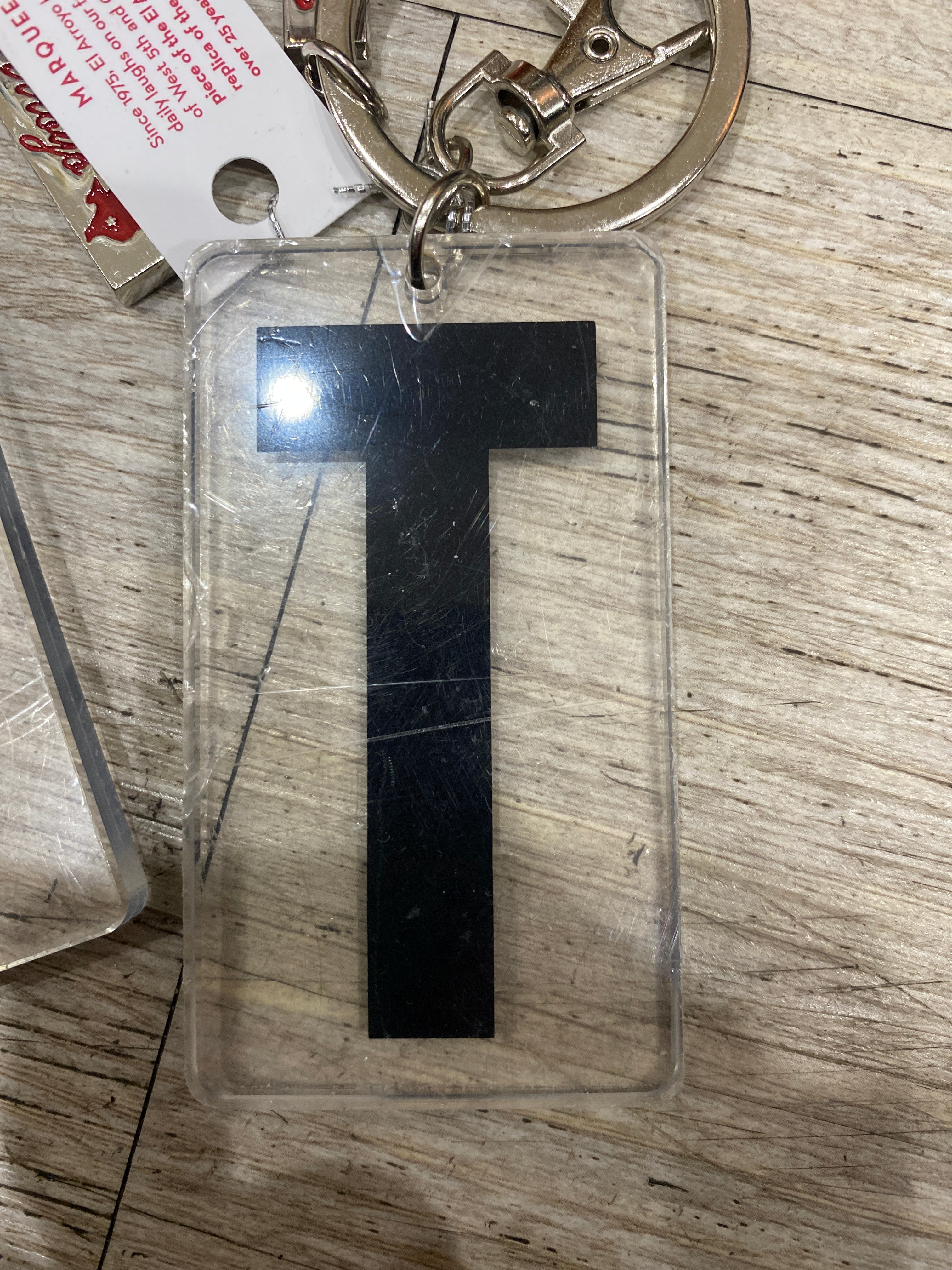 MARQUEE LETTER KEYCHAIN - T