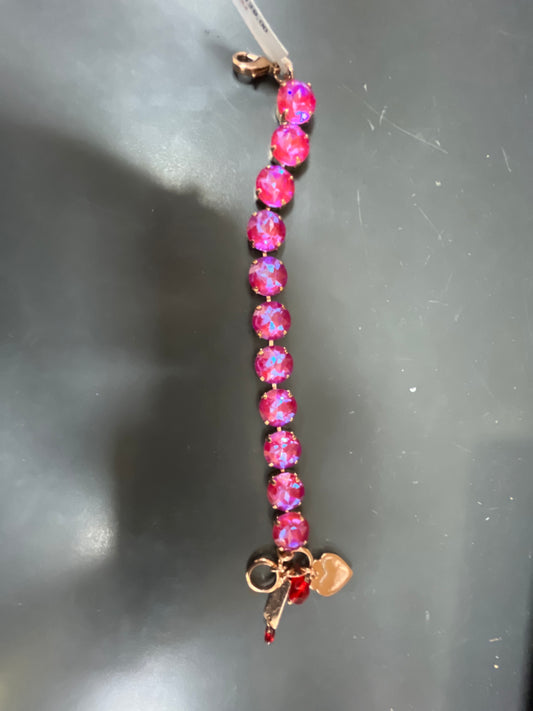 MARIANA - BRACELET - ROSE GOLD - PINK IRIDESCENT STONES