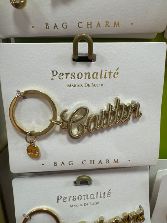 BAG CHARM KEYCHAIN - CAITLIN