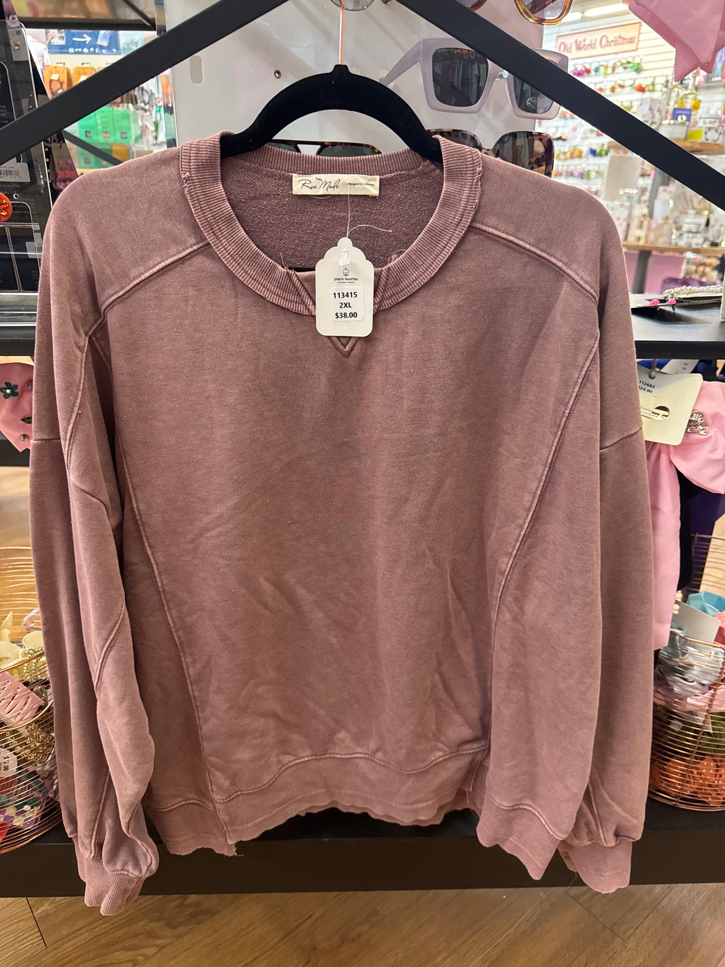 FRENCH TERRY PULLOVER - SPICED CHAI - 3XL