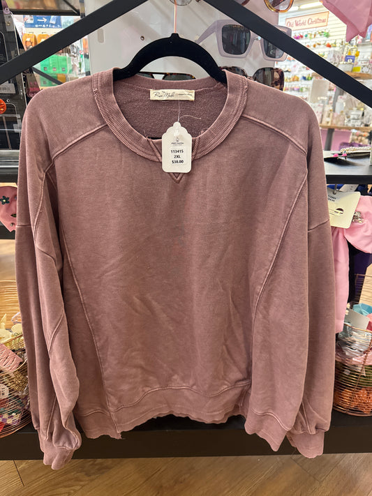 FRENCH TERRY PULLOVER - SPICED CHAI - 3XL