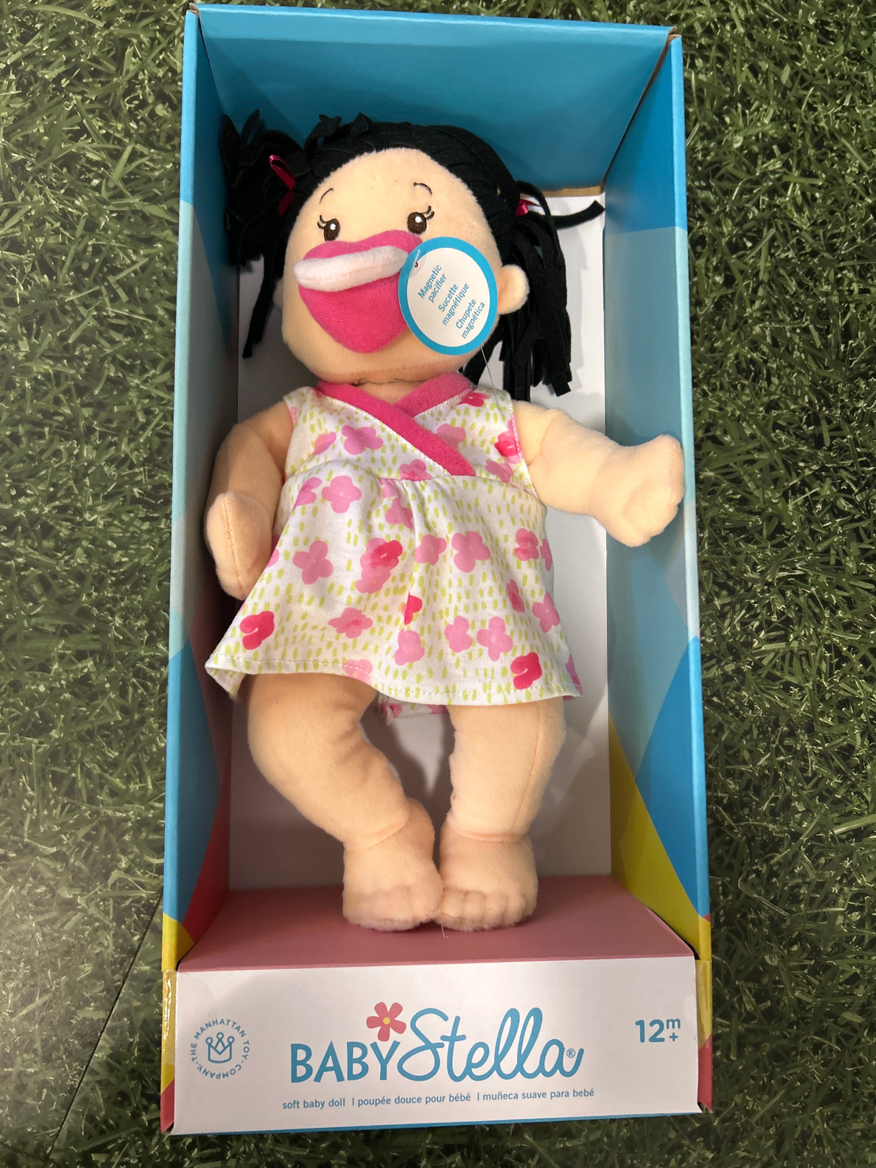 BABY STELLA PEACH DOLL - BLACK HAIR