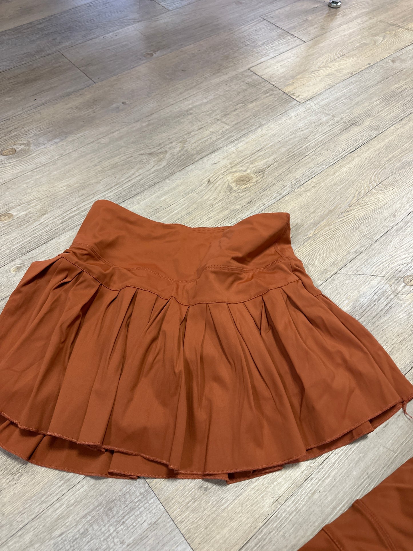 PLEATED NYLON TENNIS SKIRT - BROWN - Pharm Favorites by Economy Pharmacy