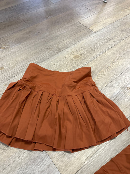 PLEATED NYLON TENNIS SKIRT - BROWN - Pharm Favorites by Economy Pharmacy