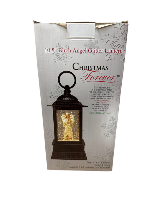 BIRCH ANGEL GLITTER LANTERN