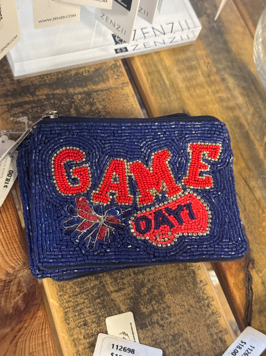 GAME DAY MEGAPHONE COIN PURSE - RED/WHT/BLU