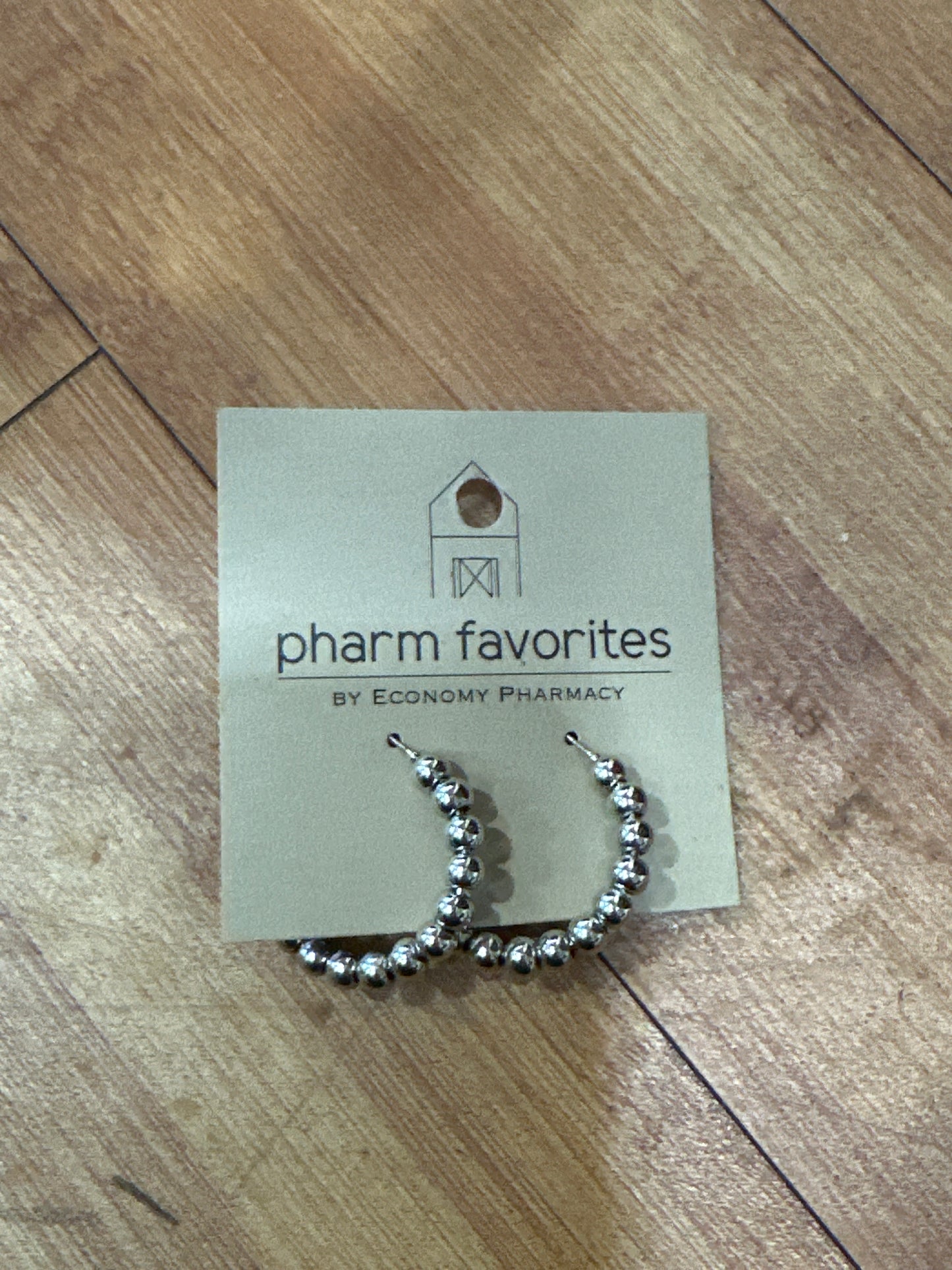 MAUI BEADED HOOP EARRINGS - SILVER