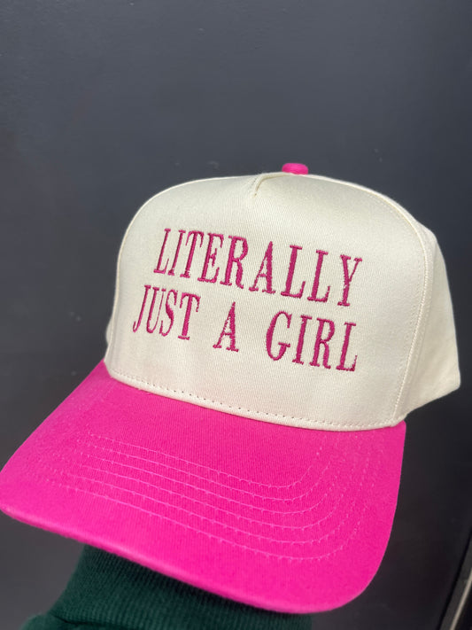 HOT PINK/CREAM - LITERALLY JUST A GIRL