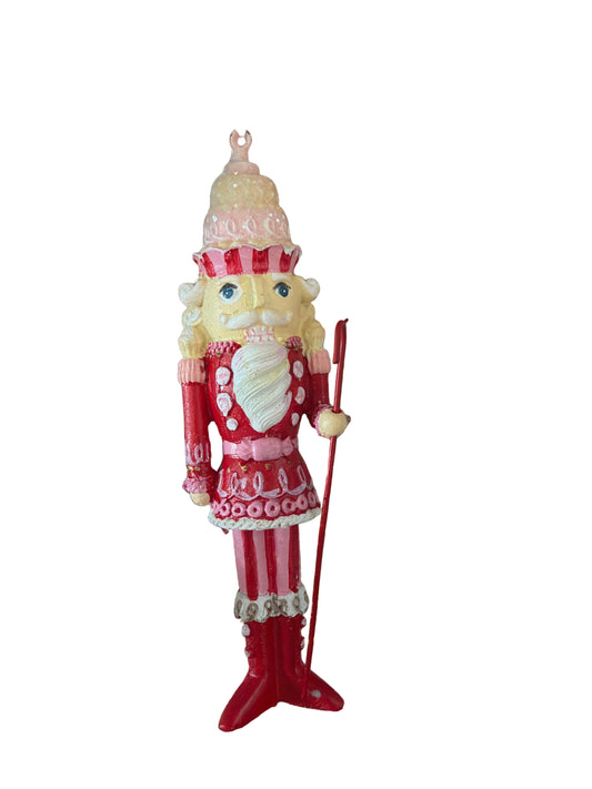 RAZ ORNAMENT-NUTCRACKER WITH CAKE HAT