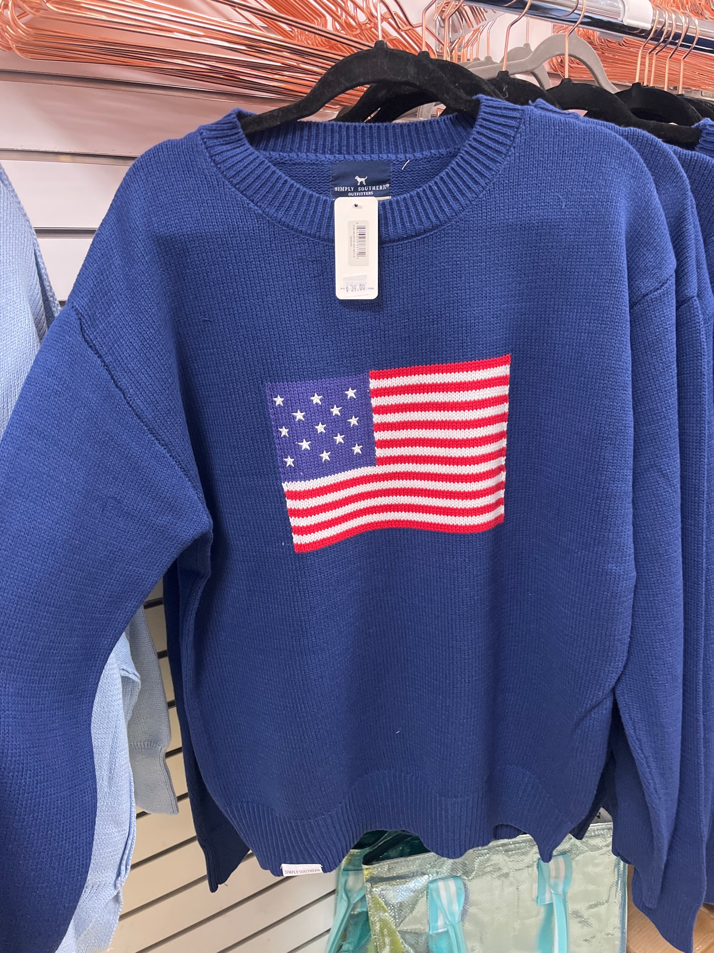 SIMPLY SOUTHERN USA FLAG SWEATER