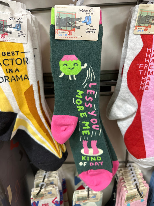 LESS YOU MORE ME - WOMEN'S CREW SOCKS