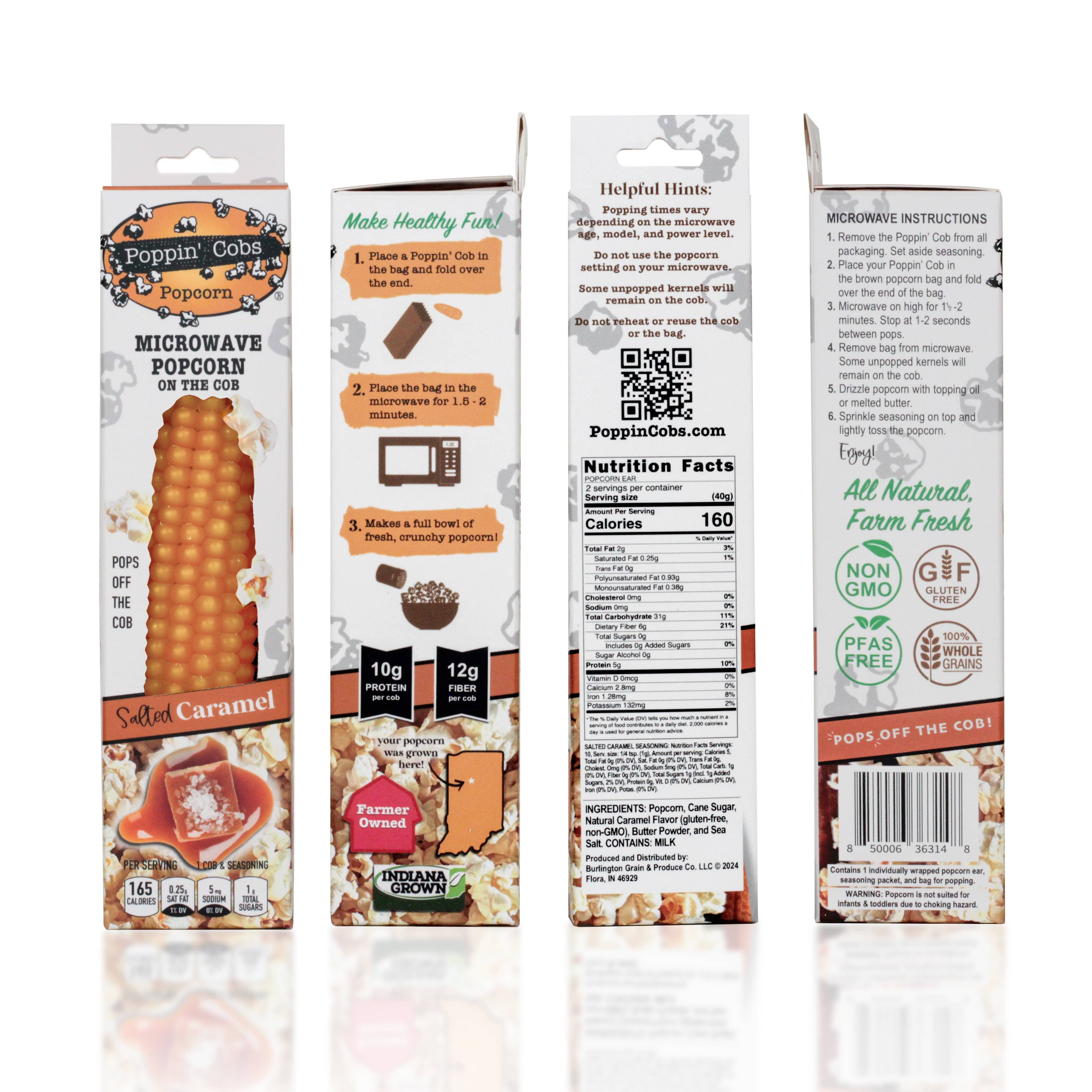 Popcorn on the Cob with Salted Carmel Seasoning 