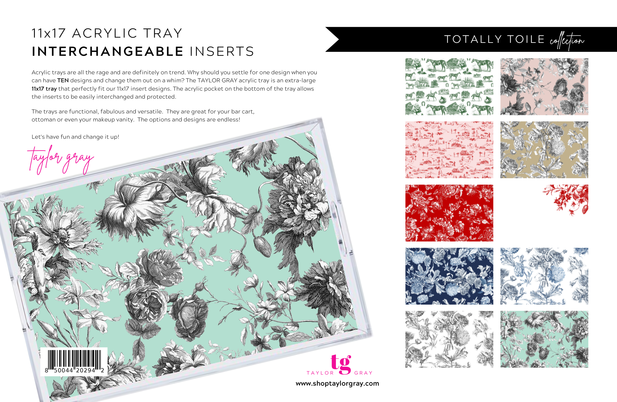 TOTALLY TOILE insert set of 10