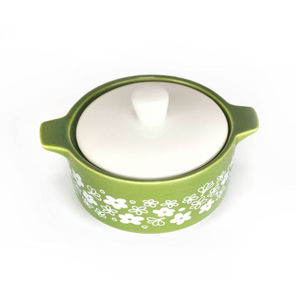 PYREX-INSPIRED SPRING BLOSSOM CASSEROLE CERAMIC TRINKET BOX