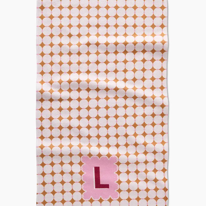 GEOMETRY KITCHEN TEA TOWEL - MONOGRAM